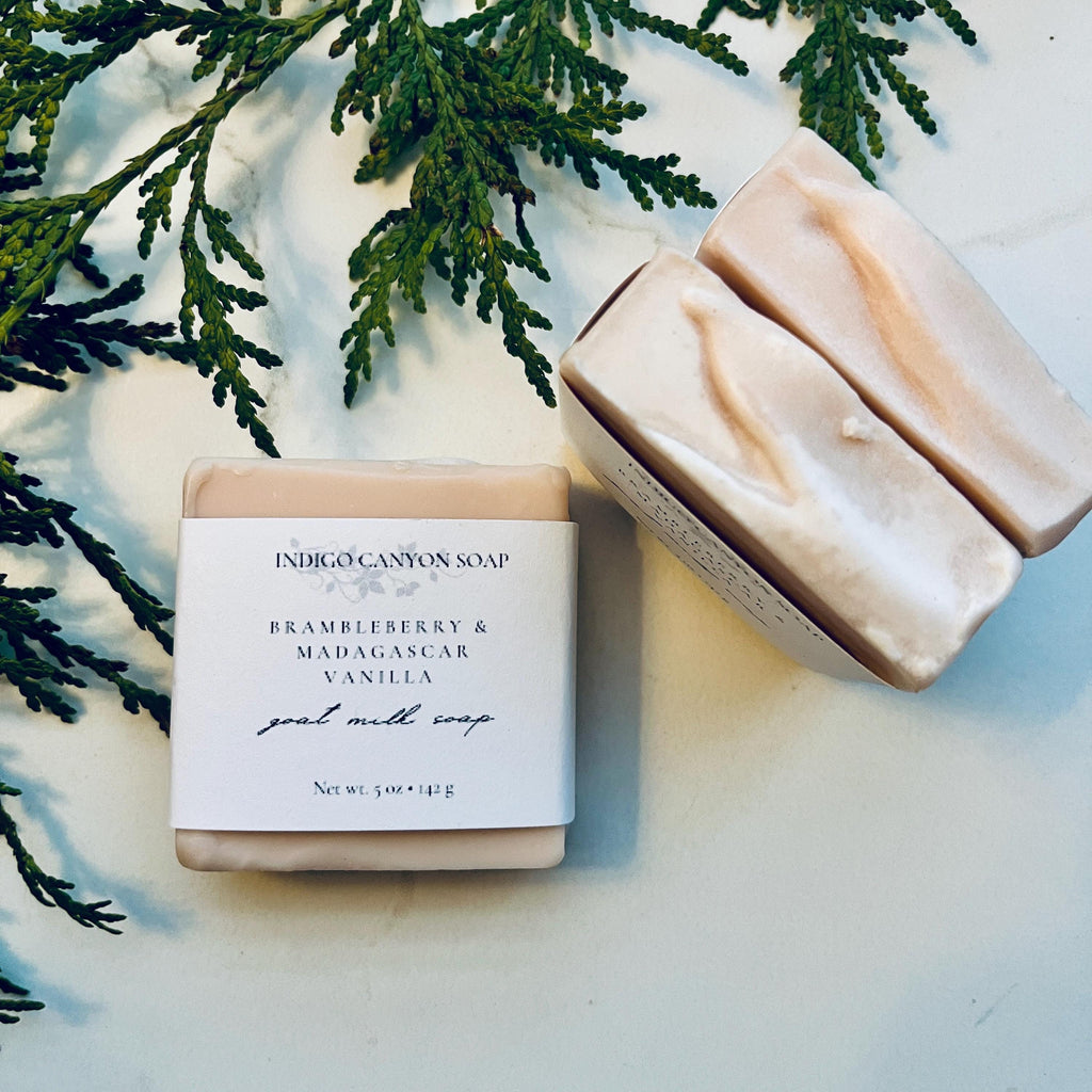 Brambleberry & Madagascar Vanilla Goat Milk Bar – Black Raspberry Scented Soap