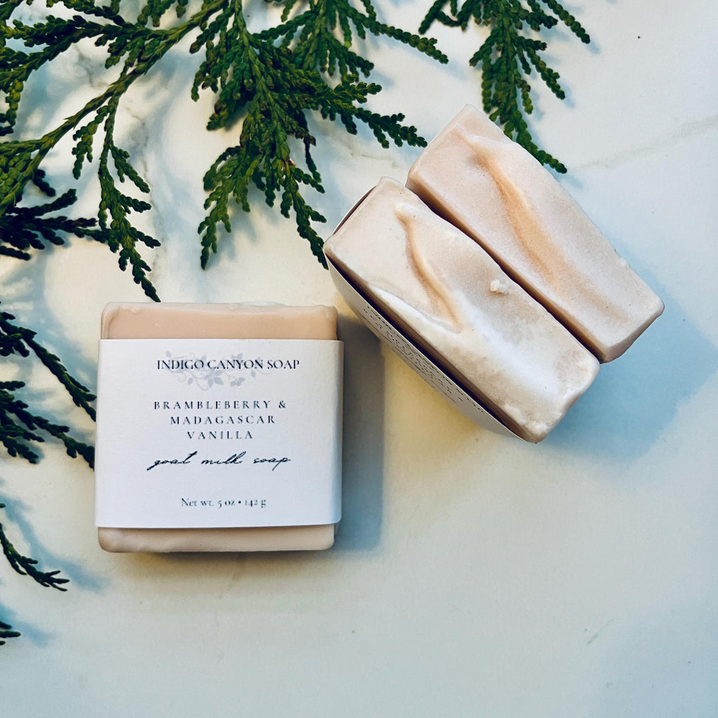 Brambleberry & Madagascar Vanilla Goat Milk Bar – Black Raspberry Scented Soap