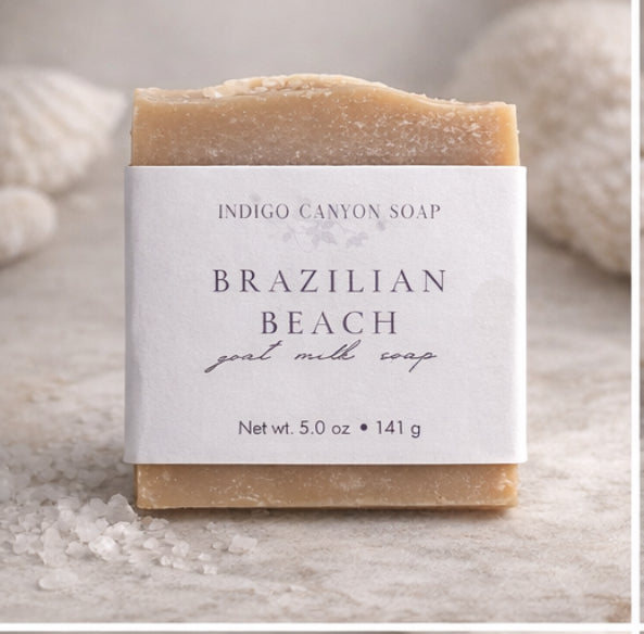 Brazilian Beach Goat Milk Soap – Pistachio Caramel Scent – Handmade Bar