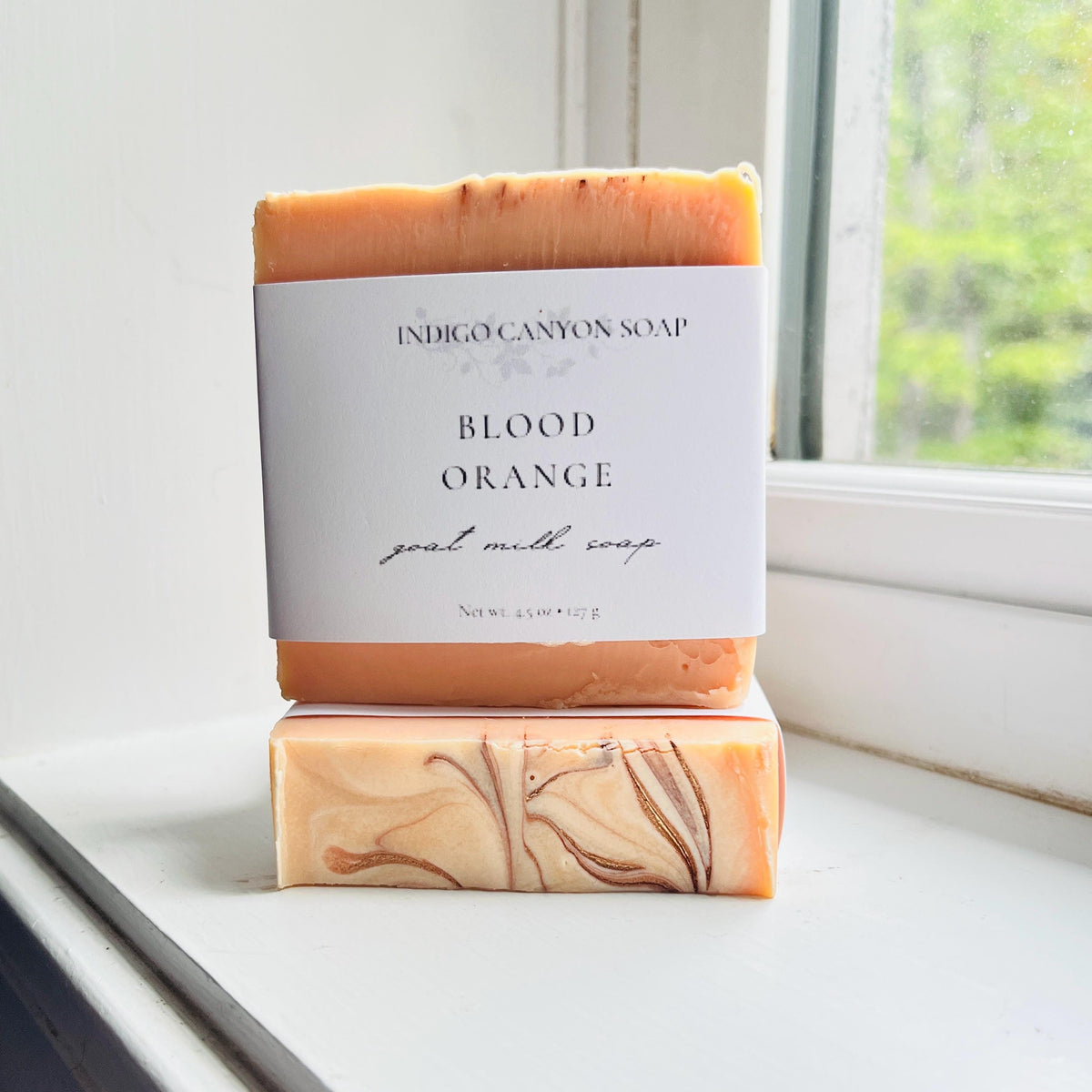 Blood Orange Goat Milk Soap – Handcrafted Artisan Bar, Moisturizing Citrus Soap